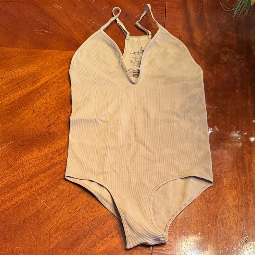 NWOT Free People Beige Women's Bodysuit Size M/L